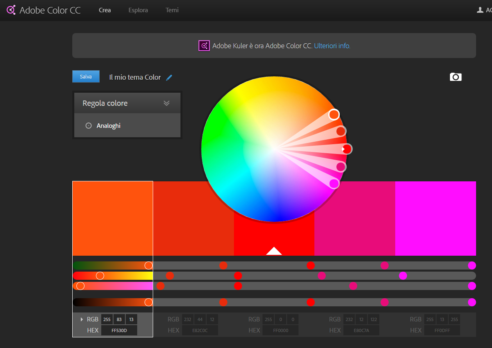Crea i tuoi temi colore direttamente da immagini usando Adobe Color CC