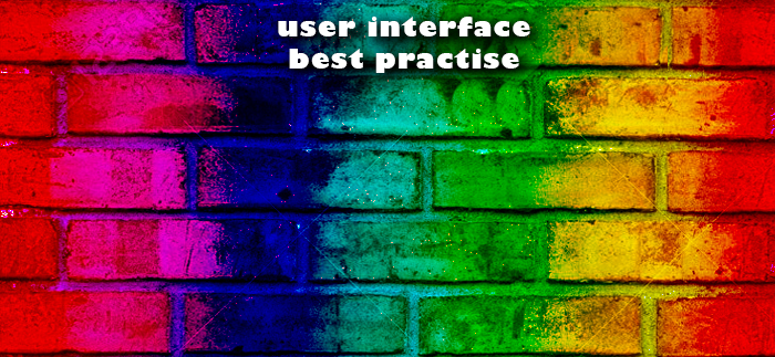 user interface best practise
